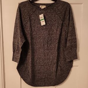 NWT. Style & Co. Gray Knit Sweater. L(P)